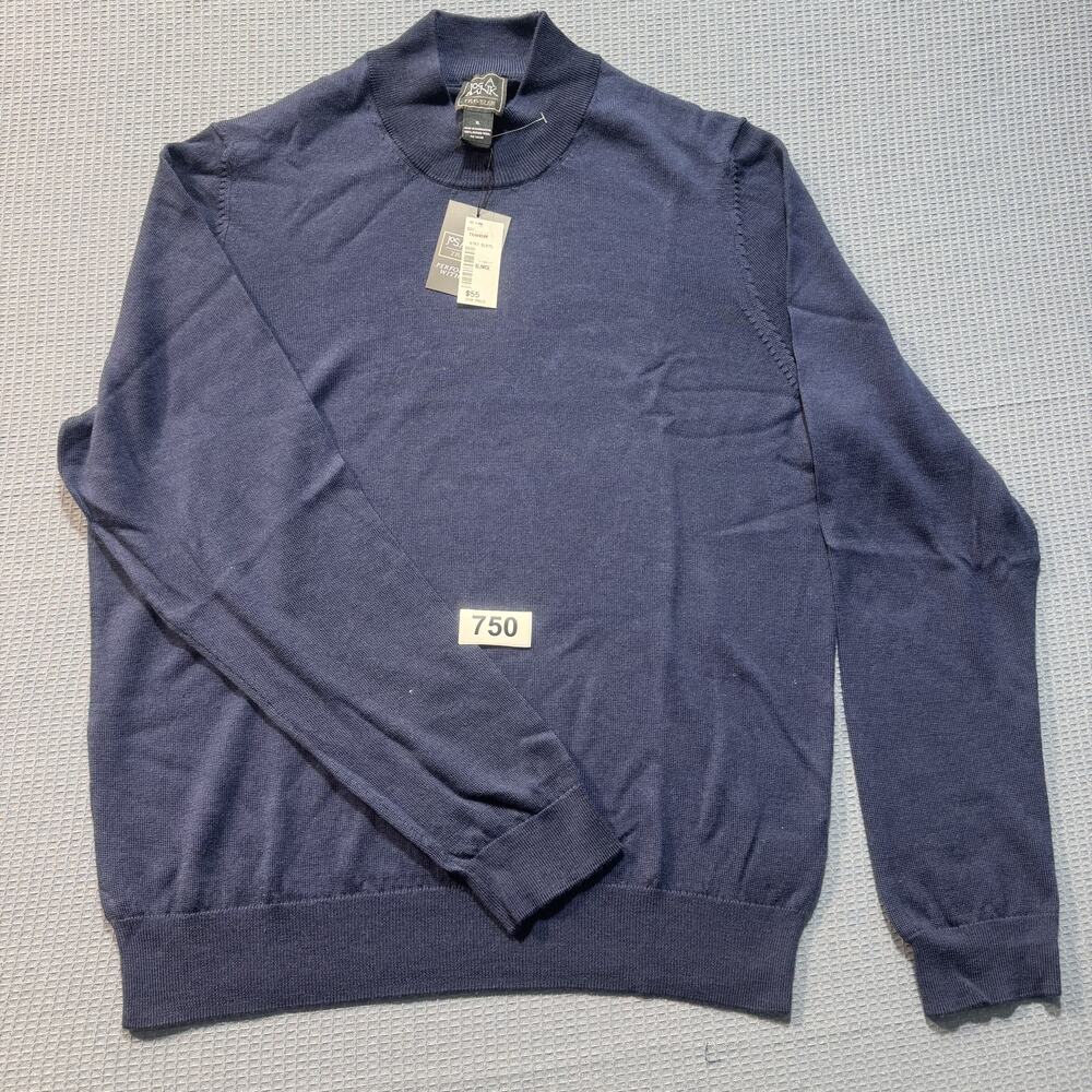 JOS. A. BANK Traveler Merino Wool Sweater Men's Sz XL Blue Brand New